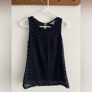 Banana Republic Lace Black Sleeveless Top